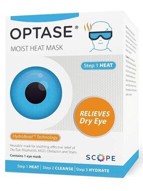 Optase Moist Heat Mask – Heated Eye Mask for Dry Eyes With HydroBead Technology